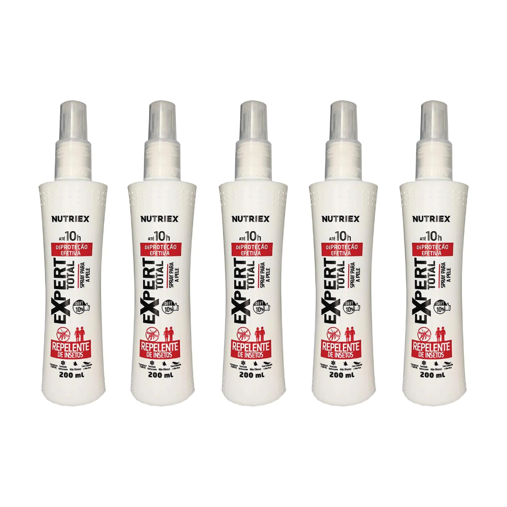 kit 5 Repelente De Insetos (Mosquito) Spray 10h Expert 200ml