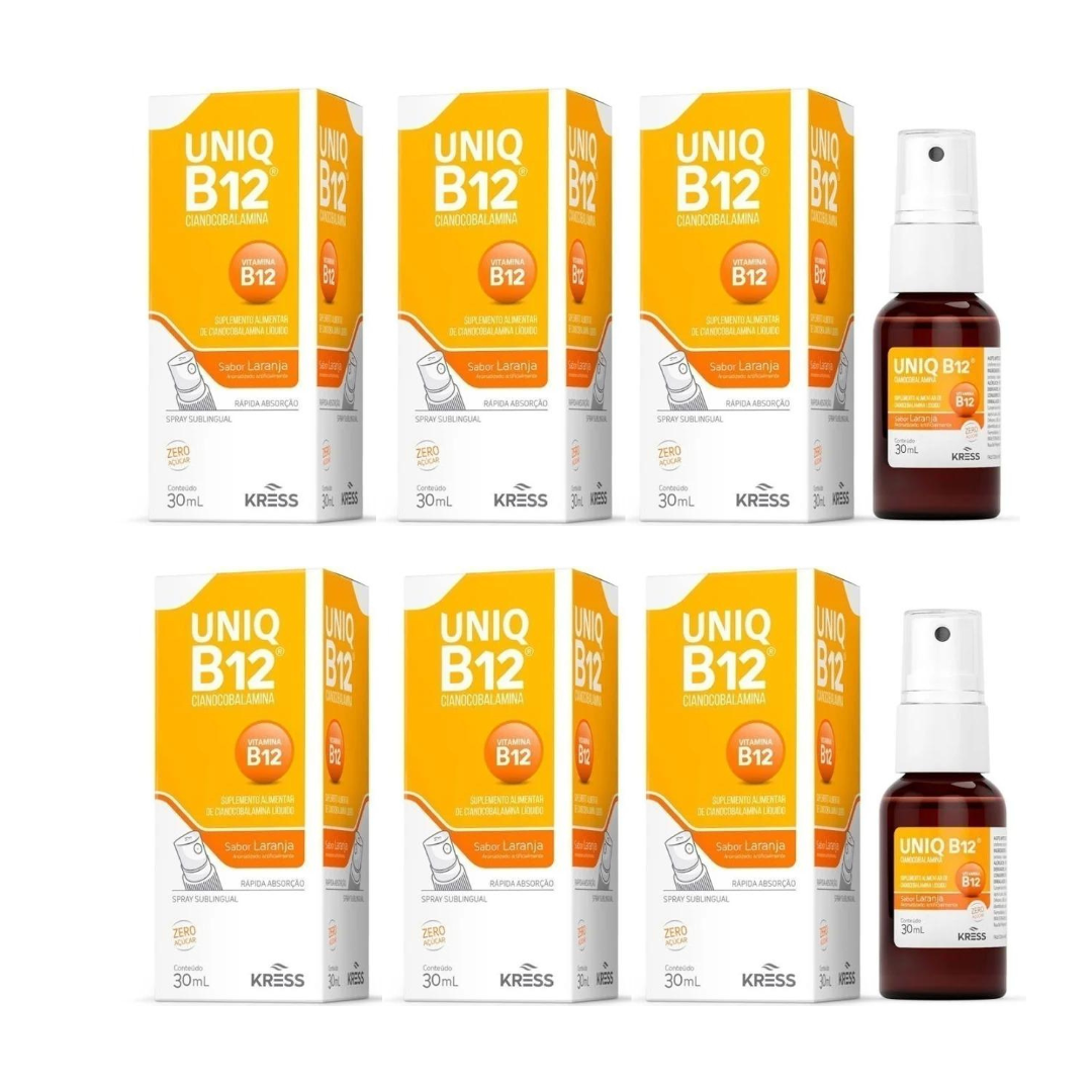 Uniq B12 Cianocabolamina Spray Sublingual 30ml Laranja