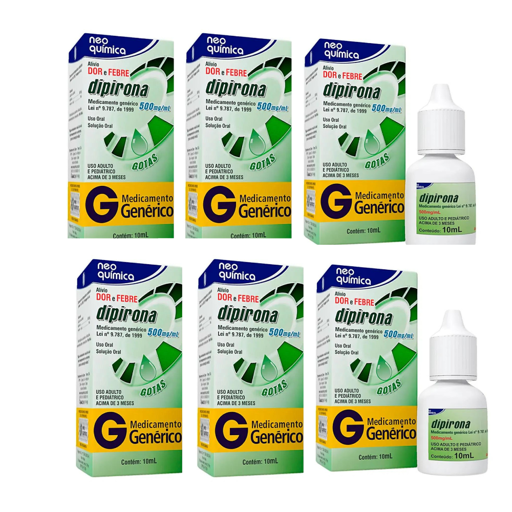 Dipirona Monoidratada 500mg/ml Solução Gotas 20ml - Neo Química