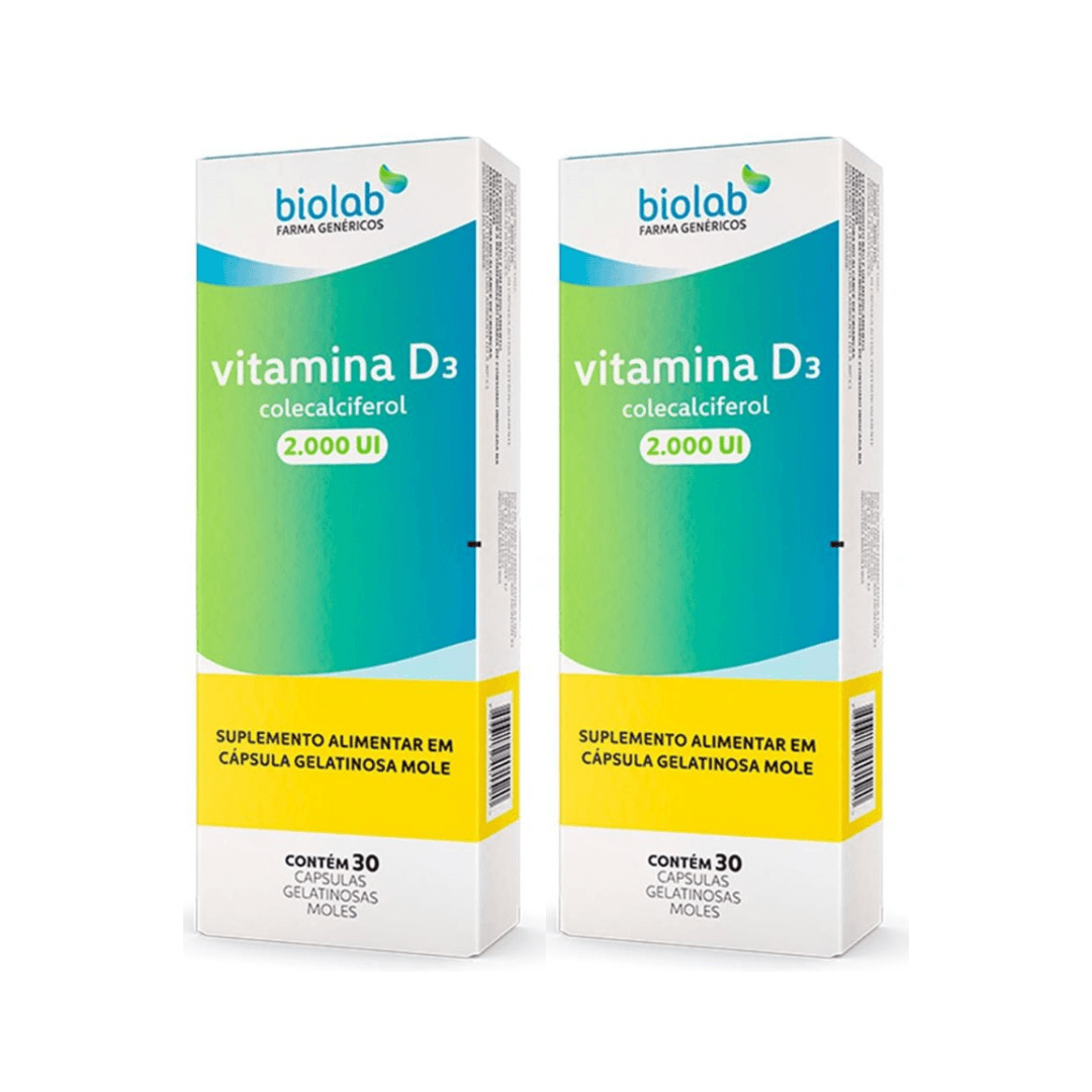 Vitamina D3 2000ui Biolab 30 Cápsulas