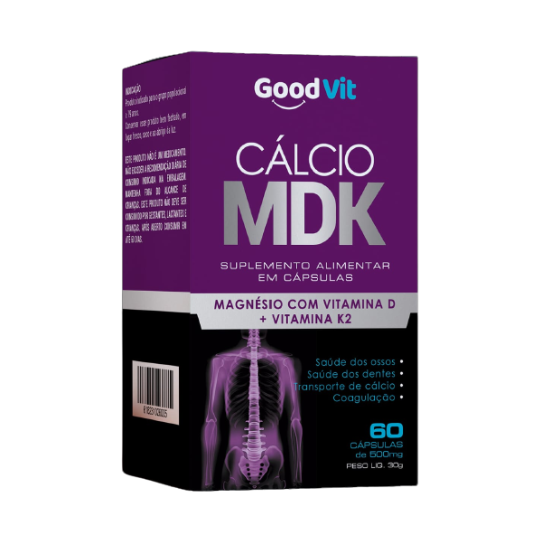 Cálcio Mdk 500mg com 60 Cápsulas