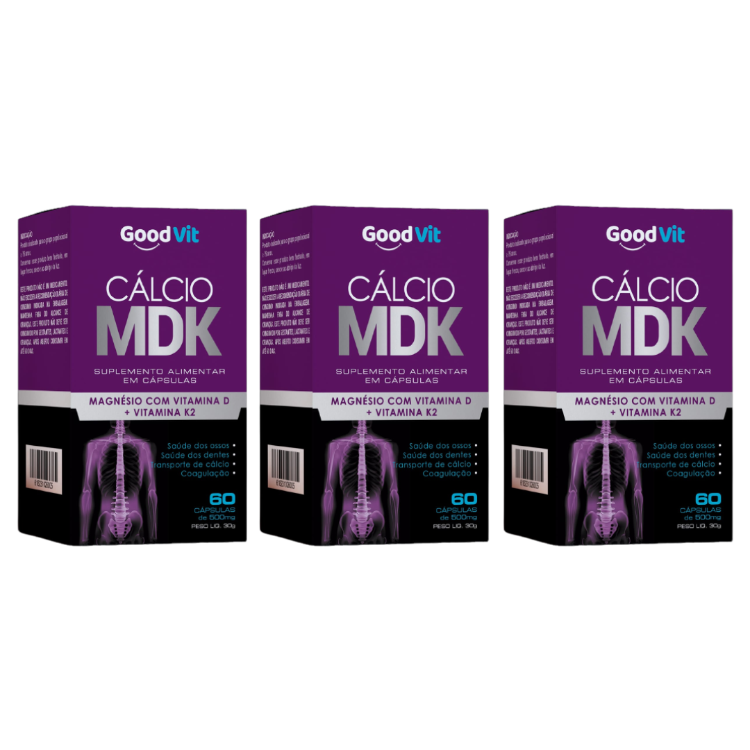 Cálcio Mdk 500mg com 60 Cápsulas